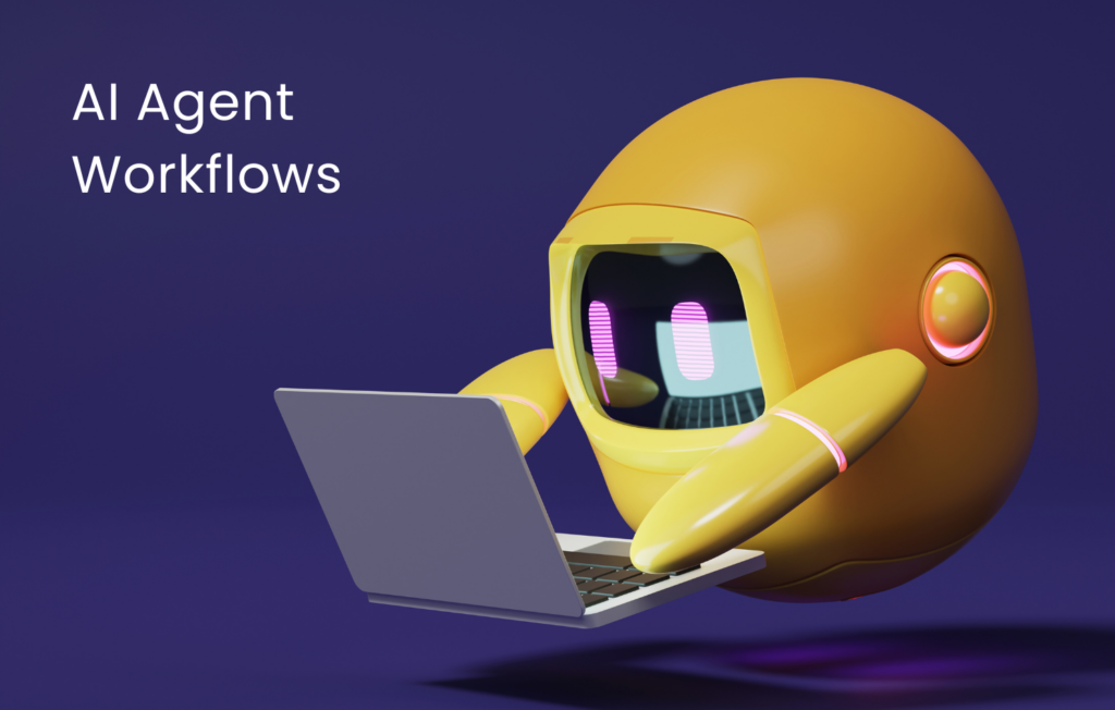 Illustratie van AI agent workflows: AI voert taken autonomer uit binnen afgesproken grenzen.