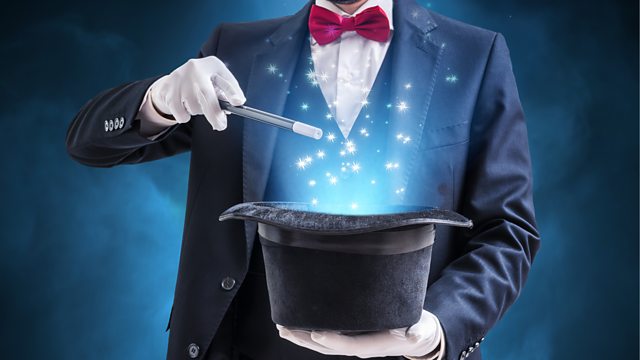 Goochelaar met hoge hoed en toverstaf: beeld dat AI automatisering geen magie is, maar structuur met duidelijke controlepunten.